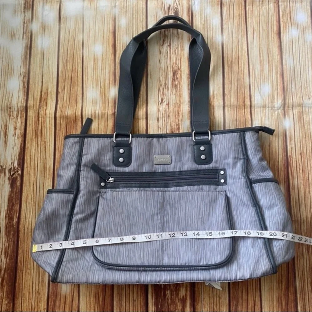 Carter’s Diaper Bag Tote Gray Large Multi-Pocket Baby Bag